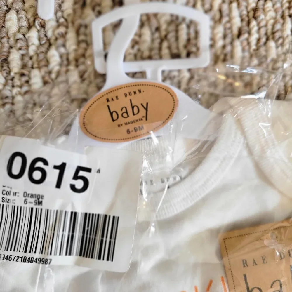 AE DUNN Pumpkin Spice Baby Infant Pant Set With Hat Baby Size 6-9M